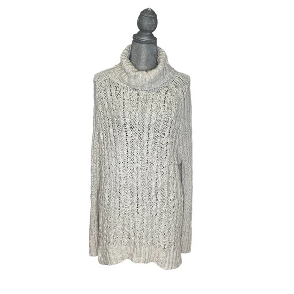 Free People Sweaters - Free People Open Back Turtle Neck Cable Sweater size xsmall